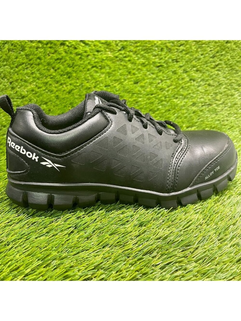 Reebok Sublite Cushion Womens Size 7W Black Composite Toe Safety Work Shoes